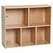 ECR4Kids Streamline 5-Compartment Storage Cabinet, 30in, Classroom Furniture, Natural