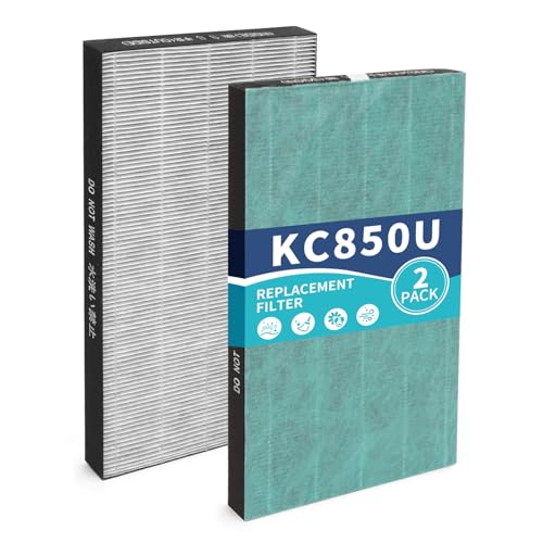 Image of KC-850U Replacement Filter Set Compatible with Sharp KC850U Air Purifier,Part Number FZ-C100HFU (2 Pack)