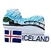 3D Islandia magnes na lodówkę, pamiątka z podróży prezent, dekoracja domu i kuchni naklejka magnetyczna Islandia magnes na lodówkę