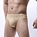 JHOKCI Mens Soft Comfortable Underwear Fashion Silky Bikini Sexy Bulge Pouch Underwears Beige