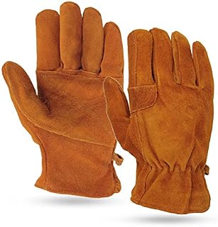 Illinois Glove Company 35LB Premium Suede Heavy Duty Glove, L, Russet, Unlined
