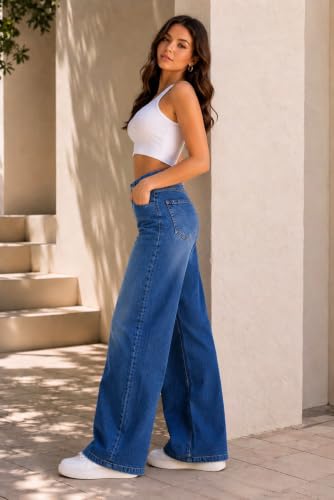 Image of ODDMONEKY Baggy Jeans for Women || Relaxed Fit Wide Leg High Rise Jeans for Women (Wjeans-8)