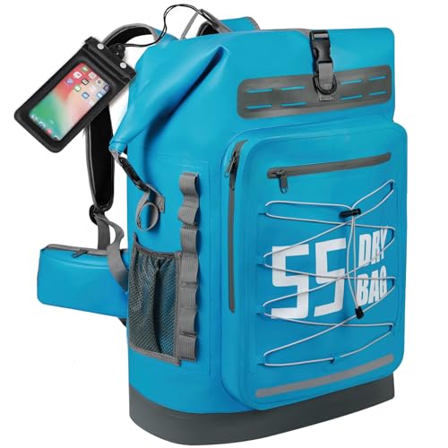 Image of MORXPLOR Dry Bag Waterproof,5L /10L /20L /30L /40L /55L Roll Top Dry Bag Backpack with WaterProof Phone Case for Swim,Kayak
