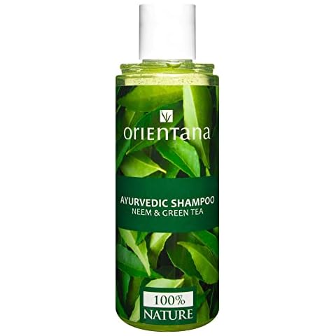 Orientana - Natural Hair Shampoo Neem & Green Tea | Vegan Sulphate Free | Anti Dandruff & Hair Loss | Cleansing Volumizing Hydrating | Itchy Scalp & Antibacterial |Oily Hair - 210ml Cover