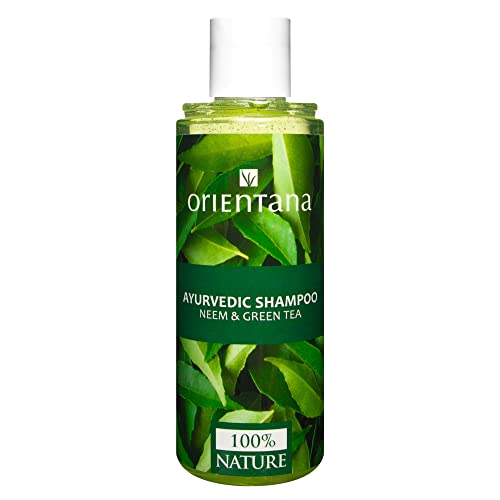 Orientana - Haarshampoo | Neem & Grüner Tee | Natürliches Veganes Shampoo Ohne Silikon Sulfate Und Parabene | Haarpflege | Gegen Haarausfall Kopfhautjucken & Schuppen | Naturkosmetik - 210ml