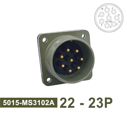 Conector circular militar de 8 pines MS3102 compatible con socket 3102 22-23P 2