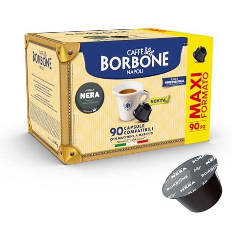 Caffè Borbone Mezcla de Café Negra - 90 cápsulas - Compatibles
