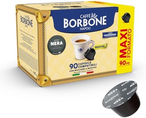 Caffè Borbone Mezcla de Café Negra - 90 cápsulas - Compatibles co...