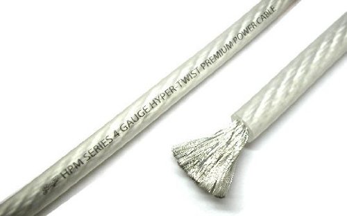 Stinger 4 Gauge Matte Clear OFC HPM Series Power Wire 5' Cut