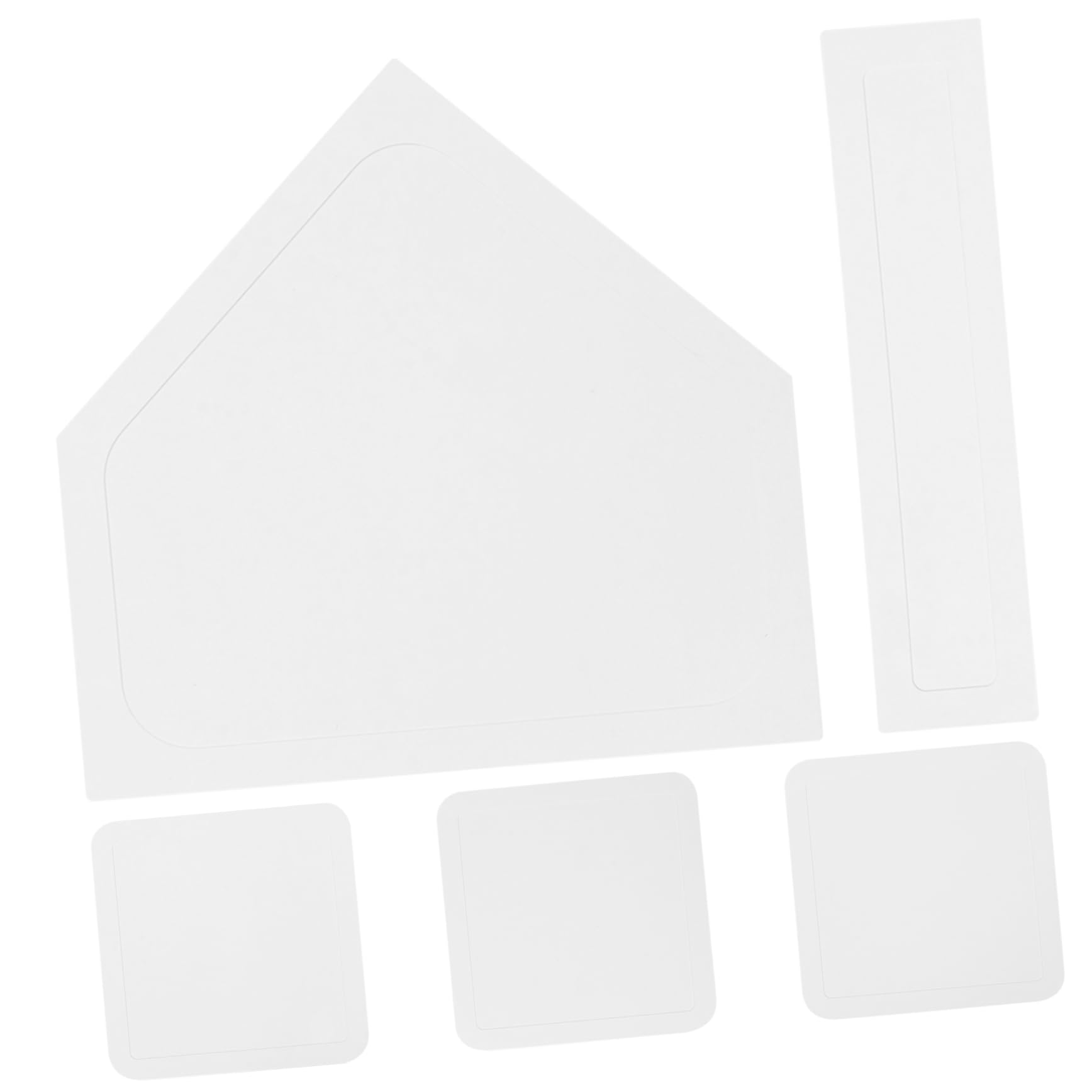 Happyyami 5pcs Rubber Base for Baseball Softball Training Kickball Plate for Schools Parks Practice Fields Quality Practice Supply