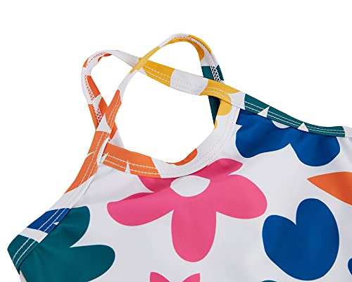 Baby Girls Prints Tankini Set Toddler Two Piece Bikinis Bathing Suit Kids Floral Swimsuit Beach Wear 7-8 Years Multicolor #TOP3