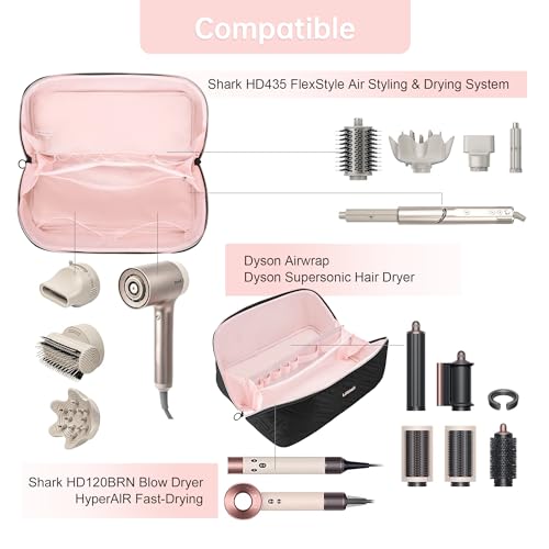 Leudes Shark Flex Style Case for Dyson Airwrap Hair Dryer Tools Travel Bag by Leudes - Used condition - Image 4