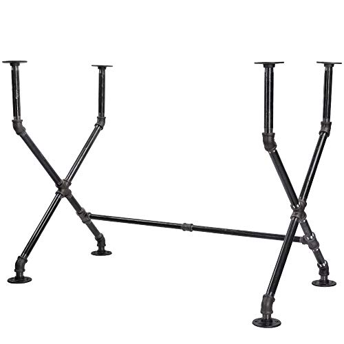 Industrial Pipe Desk Leg Set by Pipe Decor, Modern Home Office Table Writing