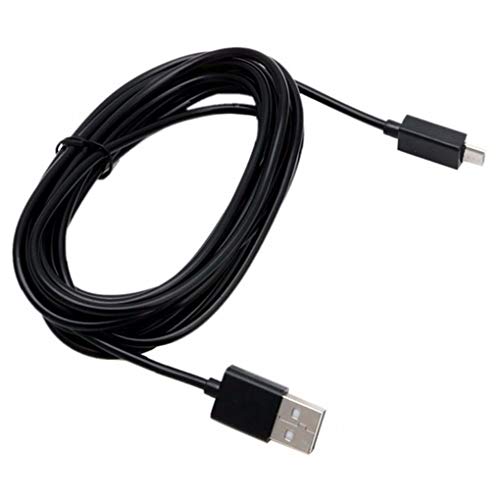 Lorsoul pour Le Remplacement PS4 3 mètres Câble de Charge Charge Cordon Noir USB Micro Ligne Gamepad Chargeur Fil Cover