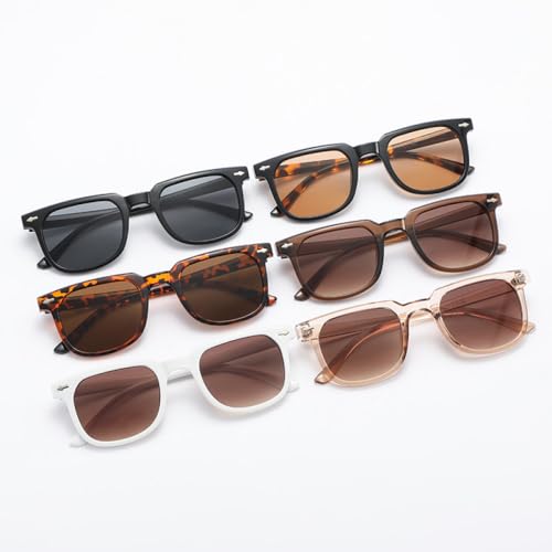 Lunettes de soleil rétro femmes classiques de forme carrée et oversize