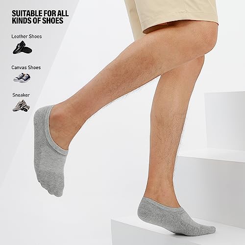 Closemate Mens No Show Socks Men No Show Socks Women Invisible Socks Men Invisible Socks Women Mens Invisible Socks 6 Pairs Low Cut Socks Non Slip Casual Socks (2Grey2Deepgrey2Blue, Size M) #TOP5
