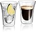 JECOBI 10 oz Clear Coffee Mug - Double Wall Insulated Glass Set of 2. Keeps Hot Or Cold Drinks Longer