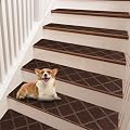 15-Pack Stair Treads Non Slip 30" x 8", Stair Treads for Wooden Steps Indoor, Carpet Stair Treads with Reusable Adhesive,Carpet Stair Treads for Kids Elders and Pets (Brown)