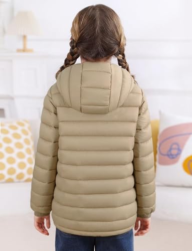 SEAUR Girls Winter Down Puffer Jacket Coat Packable Hooded for Kids Lightweght Soft Warm Outwear Clothes2