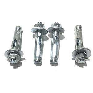 Sleeve Anchors (w/Nuts & washers), Zinc Plated Steel, Hex Head, 5/16″ x 1.5″ Long (4 Pack)