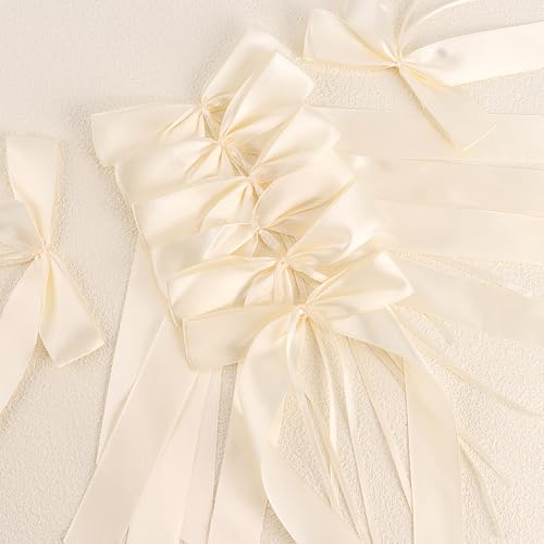 HO-SFSM 50 Stück Antennenschleifen Autoschleifen, Autoschleifen Hochzeit, Beige Handgemacht...