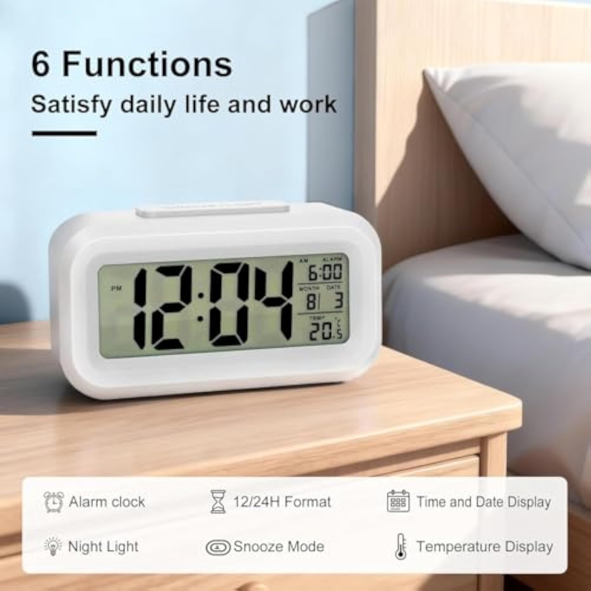 Digital Alarm Clock with Automatic Sensor