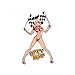 A/X 13cmx8cm Betty Boop Bandiera a Scacchi Girl Decal Adesivi per Auto Divertenti Finestrino per Auto in Vinile