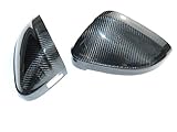 Spiegel Aussenspiegel CaCsP Carbon Spiegel Side Assist SA Cover Kappen Spiegelkappen Rückspiegel Außenspiegel Spiegelblenden Mirror Cover stick on Kompatibel mit Audi A4 B9 A5 5F