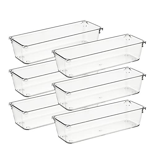 Ravinte 6 Pack Drawer Organizer - 3" X 9" Plastic