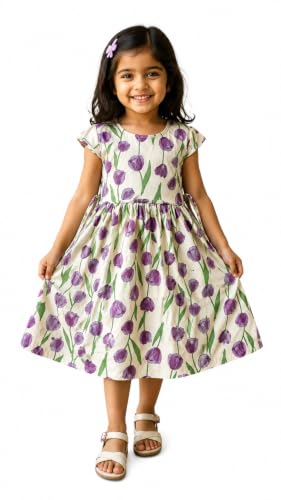 Image of Kids Girls Combo Frock | Girl Cotton Blend Dress | Princess Style Frock | Birthday, Casual & Festive Outfit