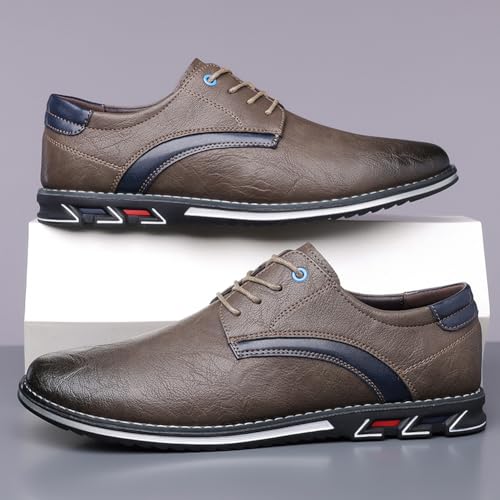Image of Men's Premium Stylish Oxford Shoes Casual Lace Up Walking Business Driving Dress Shoes