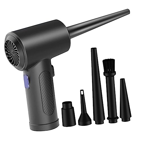 jojofuny Soplador De Polvo De Computadora De Mano Sin Cable Equipo Bote De Aire Portátil Vacío Potente Aspirador De Coche Limpiador De Tablero Auto Teclado Black Batería De Litio