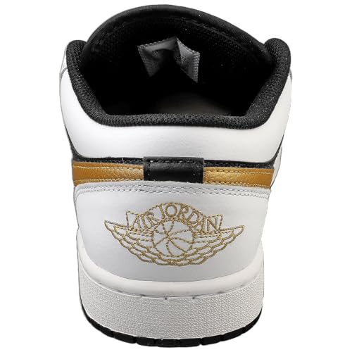 Air Jordan 1 Low Men's Shoes (553558-172, White/Metallic Gold-Black)4