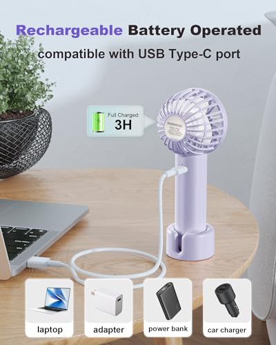 Coohea Handventilator, tragbarer Mini- Ventilator für Reisen, Make- up, Outdoor-4