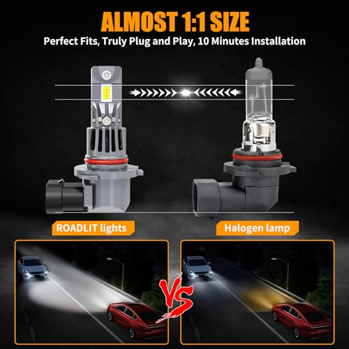 ROADLIT Light Bulbs for Ford F250 F350 F450 F550 XL XLT 2023 2024 2025, 500% High Brightness 6500K Cool White Truck Light Bulbs Set, Plug and Play - 6 Pack by ROADLIT - Used condition - Image 3
