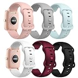 Krudary Uhrenarmband kompatibel mit Veryfitpro ID205L ID205S ID205G ID215G Smartwatch, 6er-Pack 19mm Weicher Silikon Fadeless Armband Ersatz für Willful SW021/ YAMAY SW021/LIFEBEE ID205L
