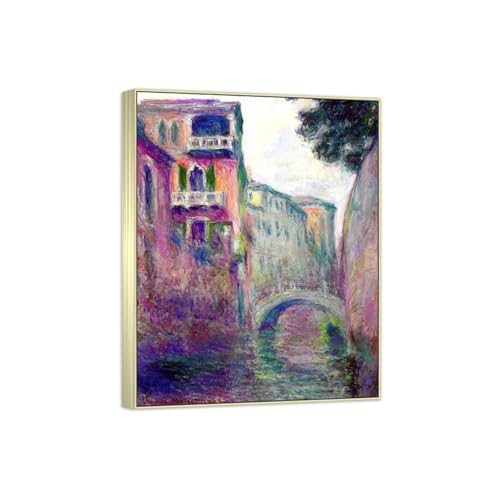 Rivière Claude Monet impression sur toile affiche décoration salon 38x30cm