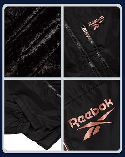 Reebok Womens Rain Jacket - Midweight Sherpa Lined Full-Zip Coat with Hood - image 3