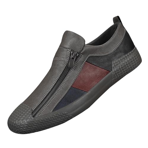 Mocassins en cuir patchwork style pieds nus avec semelle souple premium