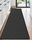 DEXI Kitchen Rug Anti Fatigue Mats for Floor, 17x59 Non Skid Cushioned Comfort Standing Desk Waterproof Runner, Black
