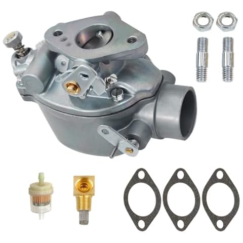 RYTIME 533969M91 Carburetor Fit for Massey Ferguson TE20 TO20 TO30 TO35 35 40 50 F40 135 150 202 204 Compatible for Marvel Schebler TSX605 TSX683 TSX882 Replace 181532M91 183576M91 194065M91 Cover