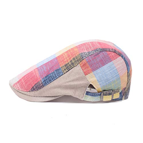 Image of Quanhaigou Unisex Denim Newsboy Hats Flat Ivy Gatsby Cabbie Driving Berets Hat Cotton Dad Cap for Men Women