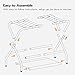 HOOBRO Luggage Rack, Pack of 2, Folding Suitcase Stand with Fabric Storage Shelf for Guest Room, Bedroom, Hotel, Holds up to 100 lb, 27 x 15.3 x 22 Inches, Space Saving, Black BK04XLP201