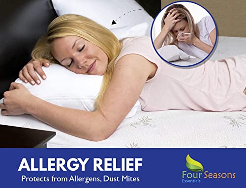 Euro Size Pillow Protectors (Set Of 2) - European Square 26X26 Pillow Covers Waterproof Hypoallergenic Dust Proof Zippered Encasement #TOP5