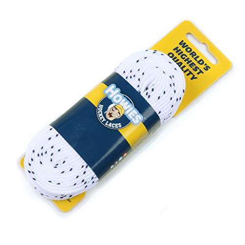Howies Hockey Skate Laces - 1 Pack - White Wax For Youth, Junior And Senior Skates. Premium Quality Used By Athletes Of All Ages; Minor, Junior, Pro. Crafts And Replacement (White, 130.0") #TOP6