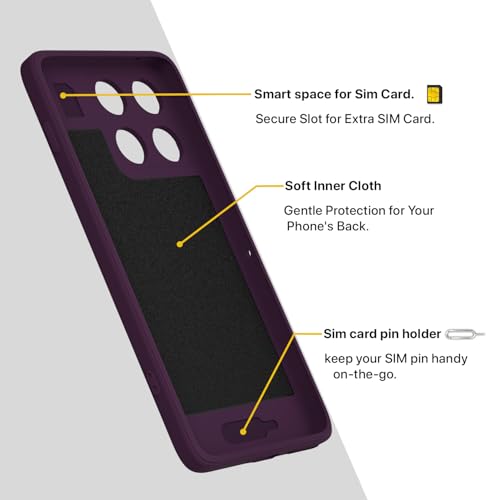 Image of Pikkme Back Cover for Motorola Moto Edge 70 5G Soft Matte Silicone Mag-Safe Design (Mag-Safe Not Support) Camera Protection | Slim Fit Bumper Cover (Purple)