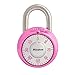 Master Lock 1530DPNK Breast Cancer Research Foundation Dial Combination Lock, Pink