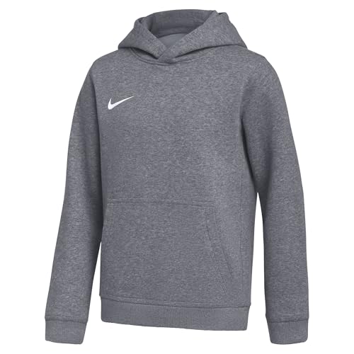 NIKE Park26 FLC Po Hoodie pour Enfants Charcoal Heathr/White 10/12 Ans