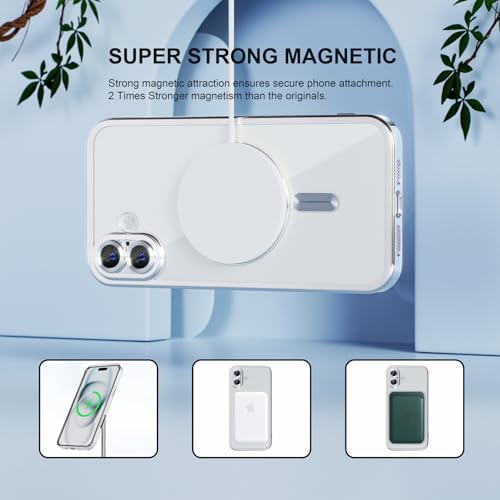 Image of Misea Magnetic for iPhone 16 Plus Case Compatible with MagSafe Silver