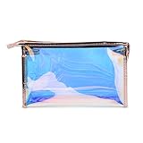 Generic Chromatic Holographic Cosmetic Bag for Travel Toiletries,Makeup,Brushes,Pencils,Mascara,and More,Transparent Makeup Bag Organizer for Women,Girls,Teens,Bridesmaids,2.75in. x 9.5in,Wilson Industries
